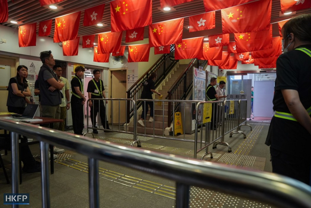 Wang Fuk Court residents attend a flat owners meeting at Tai Po Community Centre on July 19, 2026. Photo: Kyle Lam/HKFP.