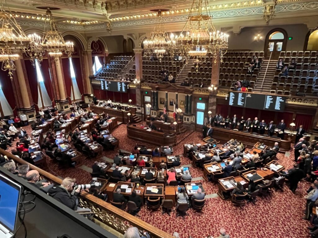 Iowa Democrats flipped two state Senate seats in special elections last year to break the GOP supermajority there. With momentum growing nationally, Democrats are looking to expand seats in Iowa’s upper chamber and break the House supermajority in November. (Photo by Kathie Obradovich/Iowa Capital Dispatch)