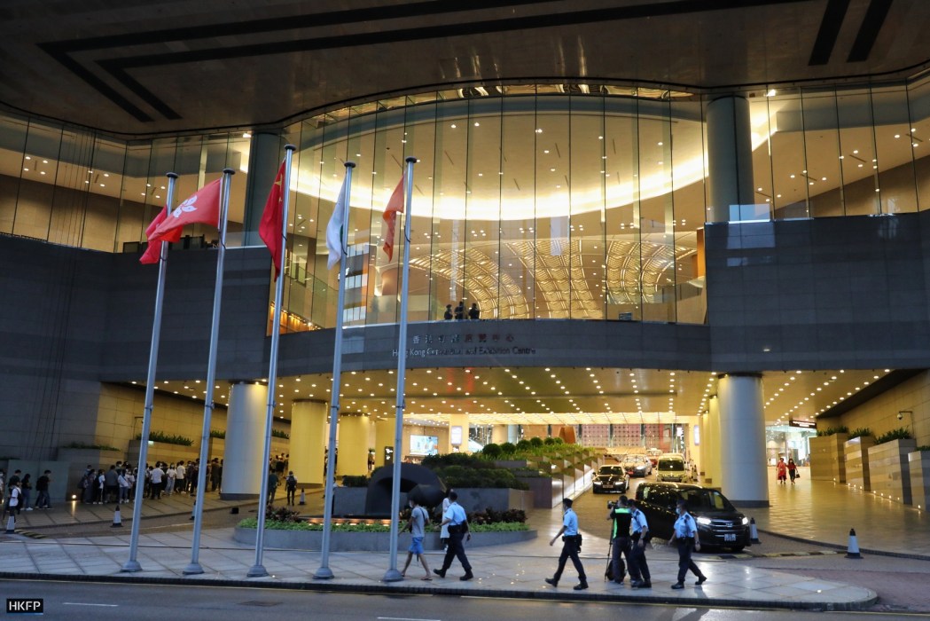 police at the wan chai convention centre election committee election