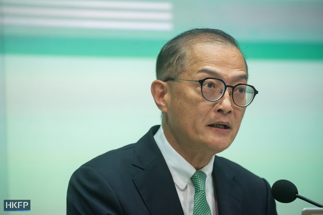 Secretary for Health Lo Chung-mau meets the press on October 26, 2023. Photo: Kyle Lam/HKFP.