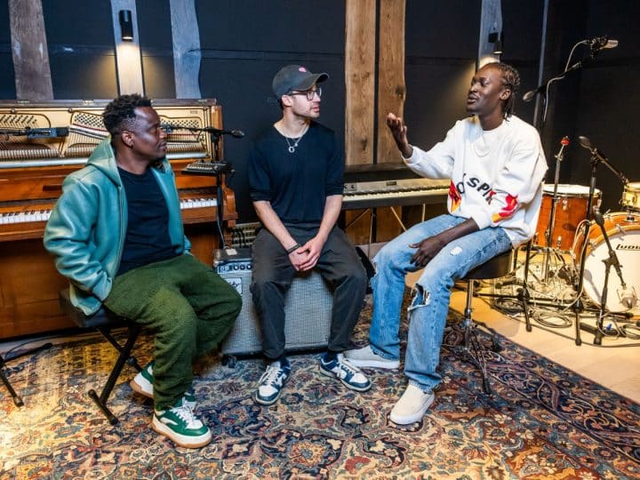 Espoir, Kensaye and Wan, artists of the (No More) Radio Silence Collective.