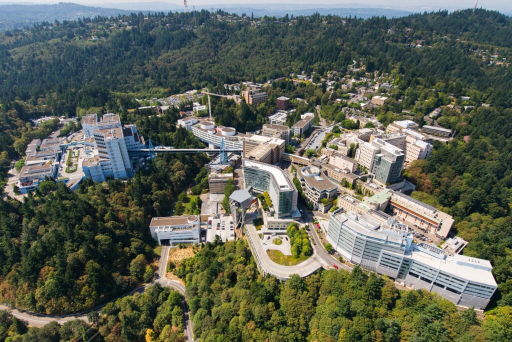 Oregon Health & Science University's hospital, located in the southwest Portland hills, serves many Medicaid patients.