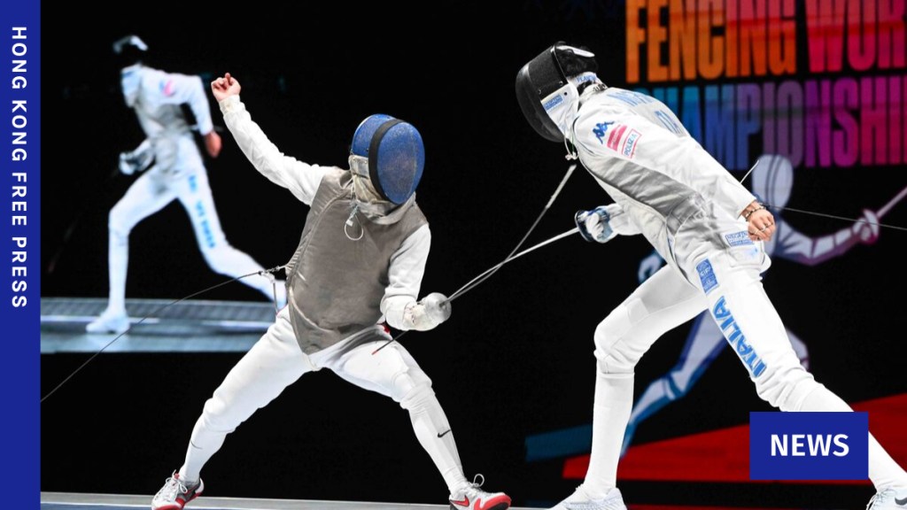 Hong Kong men's foil team claim historic silver at the 2026 Fencing World Championships after a narrow 44-45 defeat to Italy on July 28, 2026, at the AsiaWorld-Expo. Photo: GovHK.