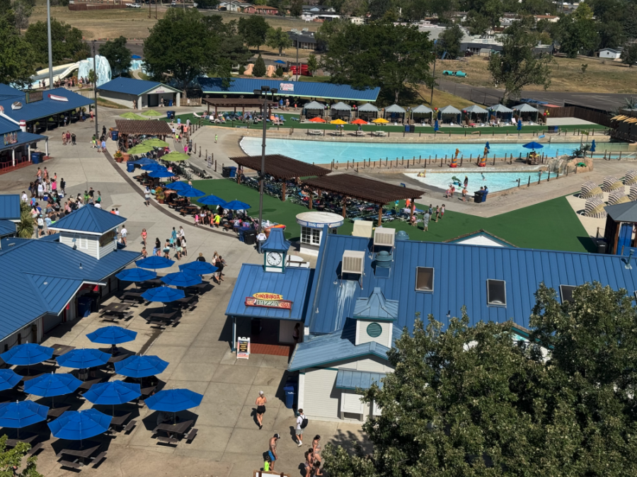 An overhead shot of Water World