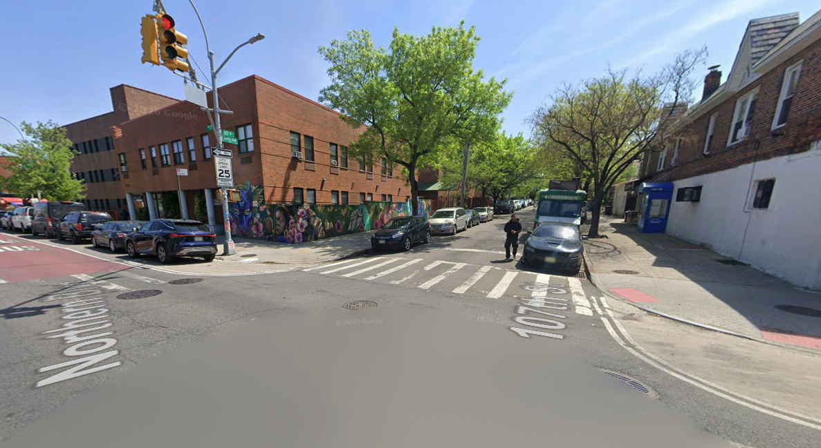 The intersection of Northern Boulevard and 107th Street in East Elmhurst, Queens.