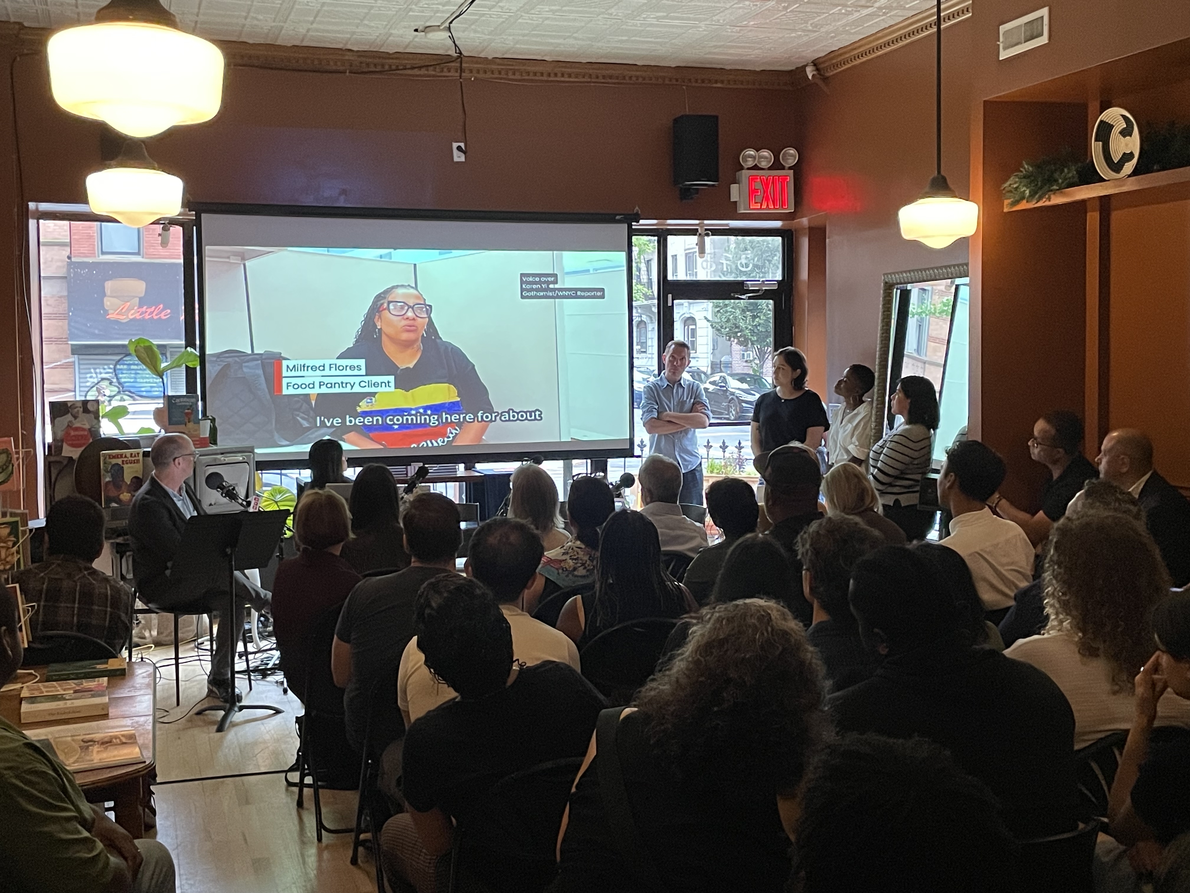 WNYC and Gothamist on Tuesday night hosted a community forum on the food affordability crisis. It was the first installment in a new, five-part initiative: “In Conversation: The Affordability Series," at BEM books & more in Brooklyn.