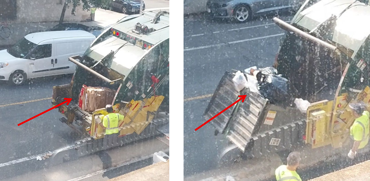 The MTA's contractor Action Carting was caught on camera routinely mixing in recyclable cardboard and paper with regular trash, leading to extra fees for the transit agency.