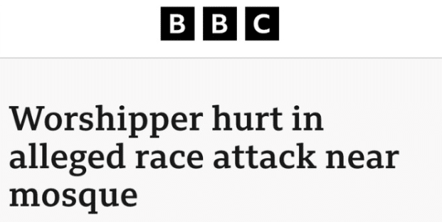 BBC mosque attack reporting