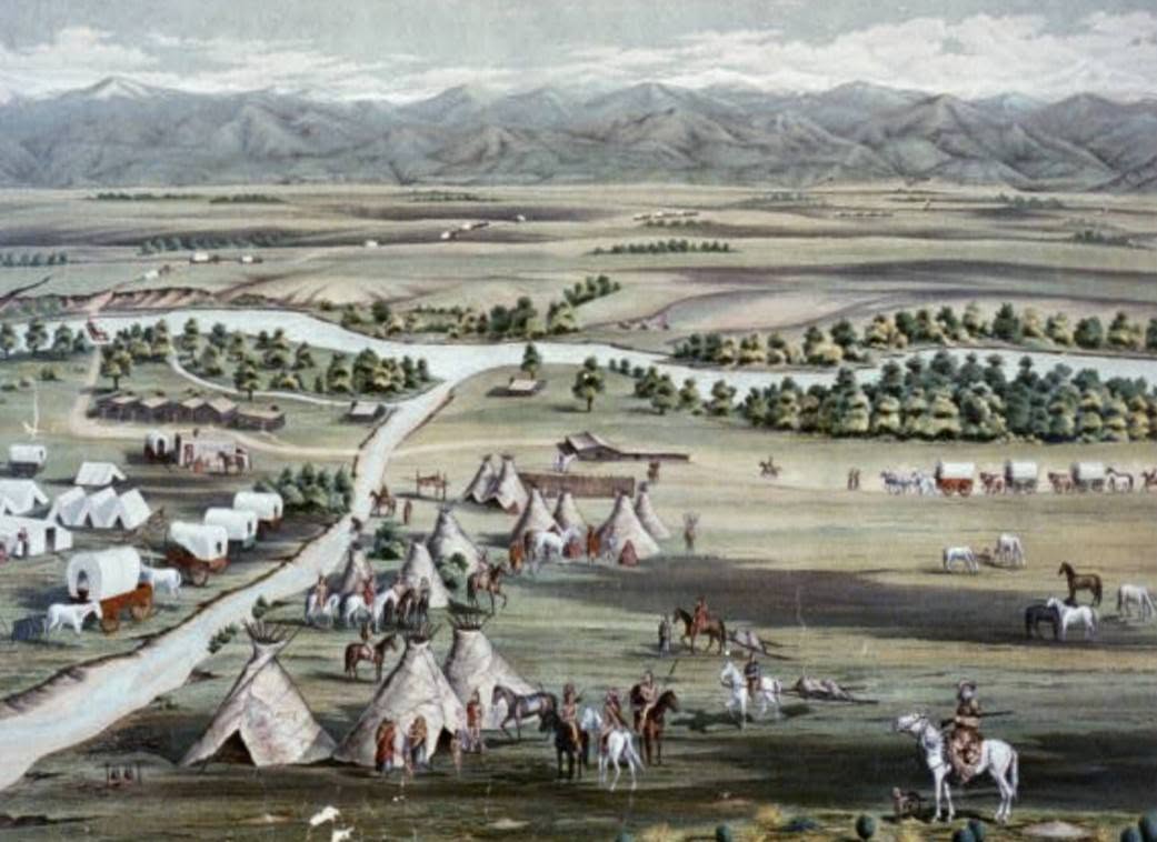 illustration of Indigenous camps in Denver