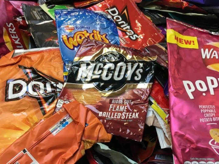Plastic crisp packets recycling