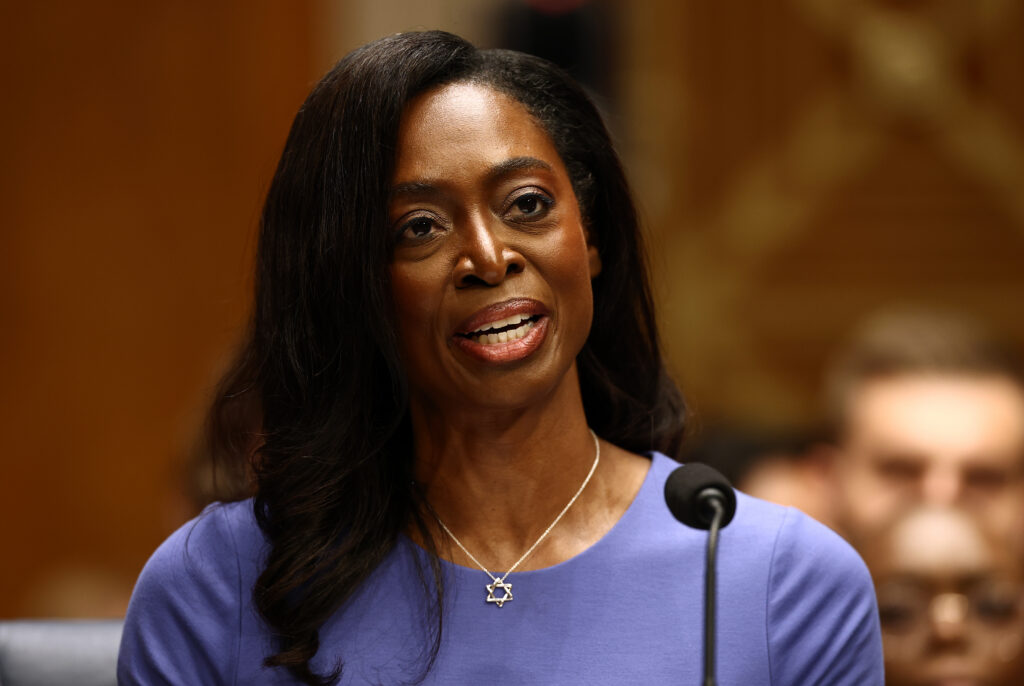 Erica Schwartz testifies during her confirmation hearing to become director of the Centers for Disease Control and Prevention before the Senate Health, Education, Labor and Pensions Committee on July 15, 2026. (Photo by Finn Gomez/Getty Images)