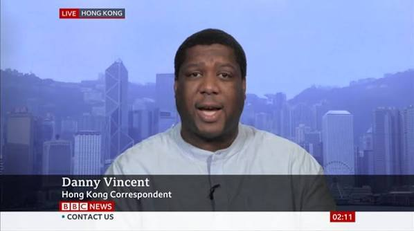BBC Hong Kong correspondent Danny Vincent.
