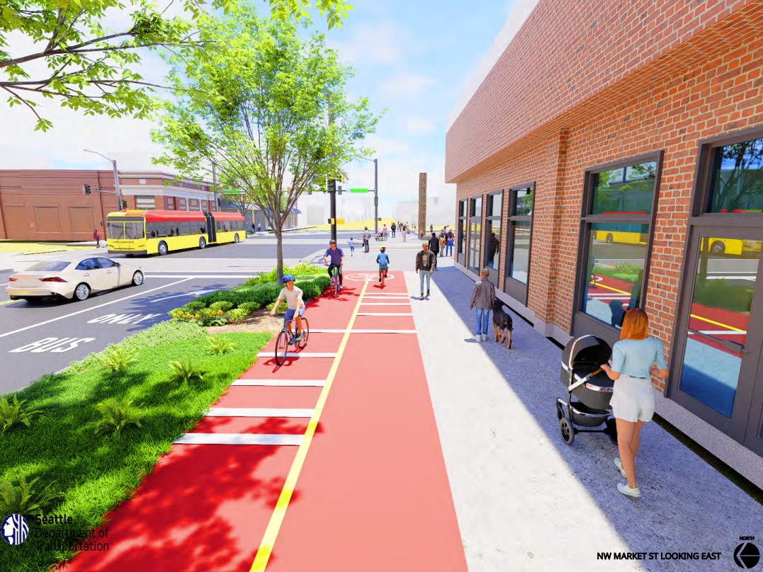 Seattle Advances Design for Leary Way Bikeway, While Advocates Push for Shilshole