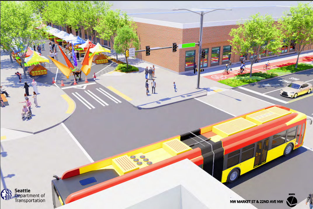 Seattle Advances Design for Leary Way Bikeway, While Advocates Push for Shilshole