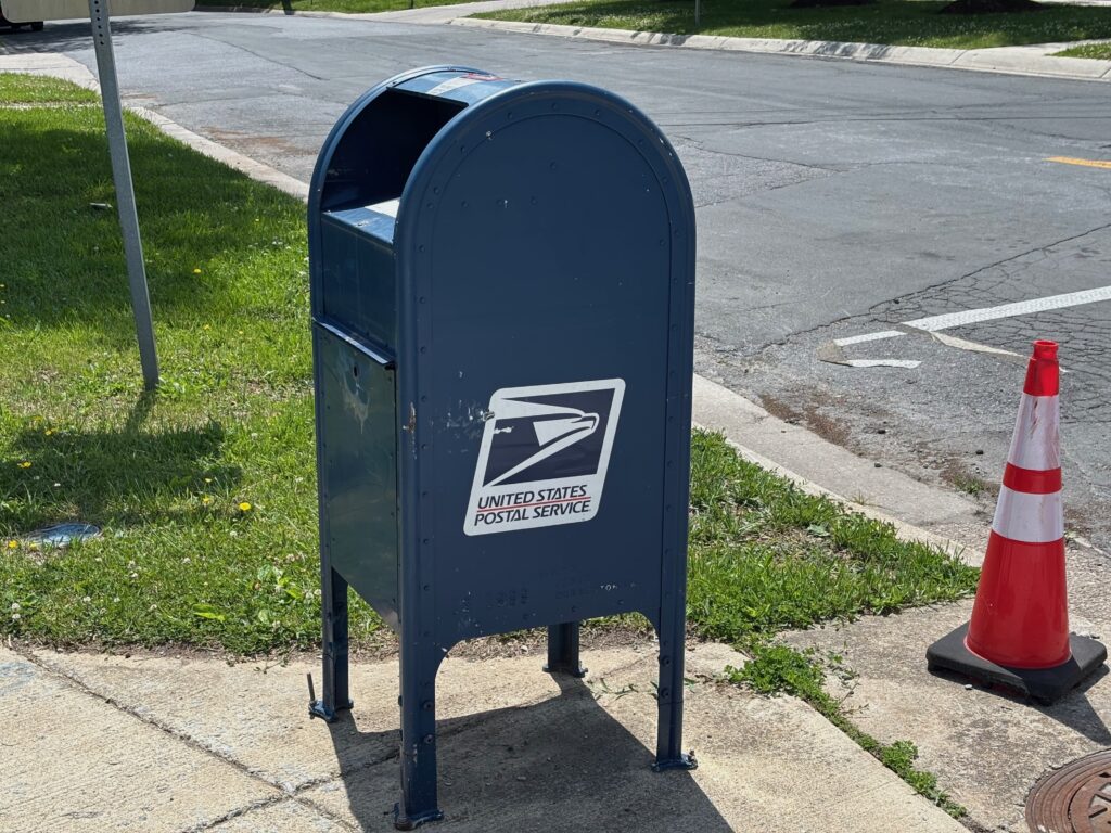 A mailbox in Silver Spring, Maryland. (Photo by Jane Norman/States Newsroom)