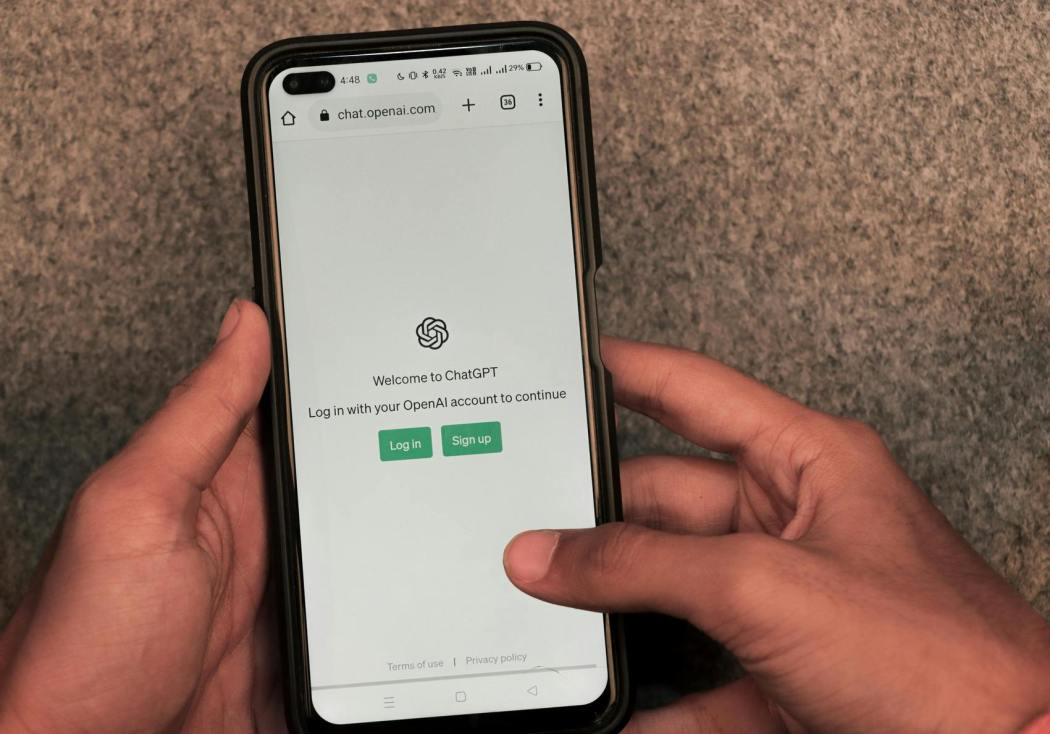 ChatGPT app on a mobile phone.