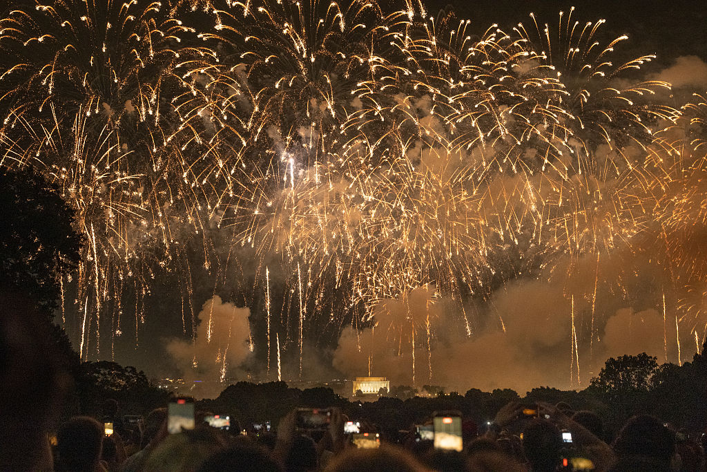 the smoky fireworks show in D.C.