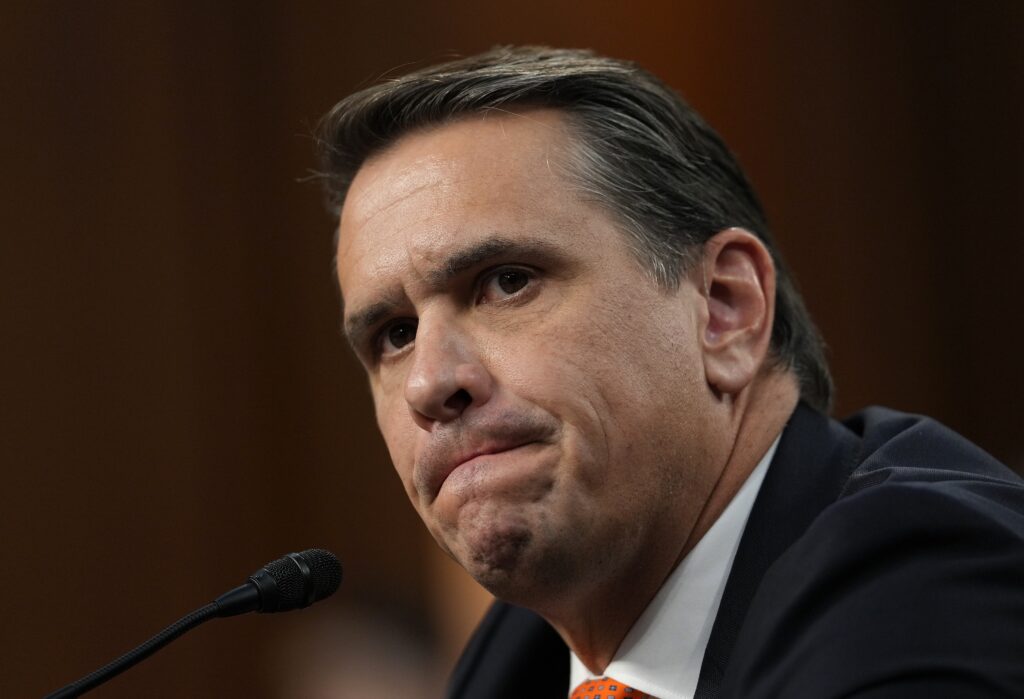 Acting Attorney General Todd Blanche appears at his confirmation hearing in front of the Senate Judiciary Committee on Capitol Hill July 15, 2026 in Washington, D.C. (Photo by Eric Lee/Getty Images)