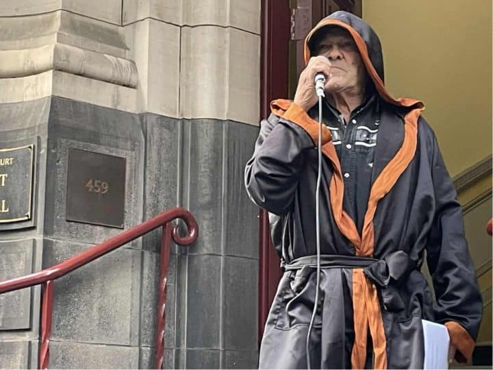 Uncle Robbie outside Australia's Supreme Court of Appeal