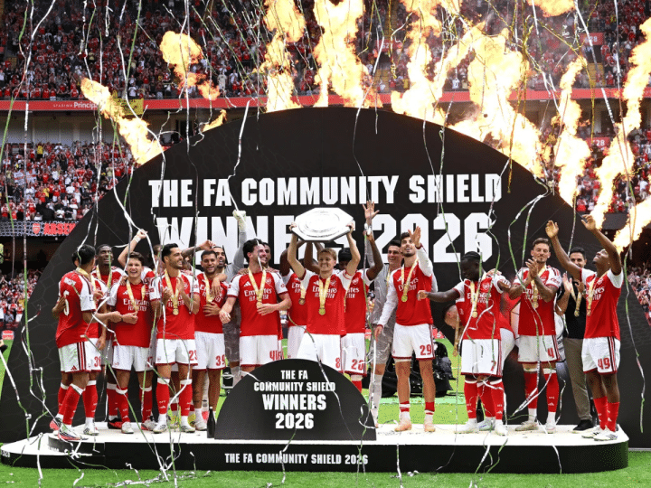 Arsenal beat Manchester City to lift the Community Shield in Cardiff