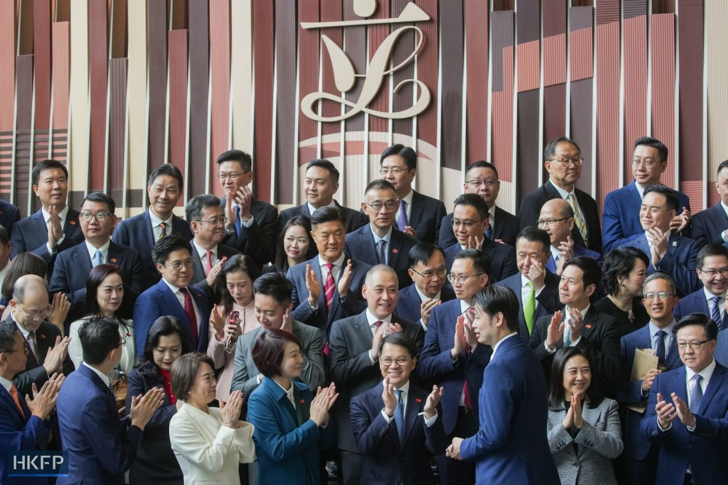 Ninety legislators were sworn in for the eighth term of Hong Kong's Legislative Council on January 1, 2026 as the new term begins on the same day. Photo: Kyle Lam/HKFP.