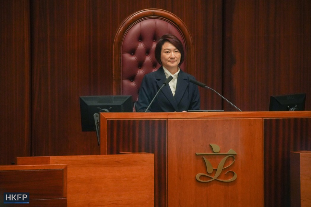 LegCo president Starry Lee at the 8th Legislative Council's first meeting on January 14, 2026. Photo: Kyle Lam/HKFP.