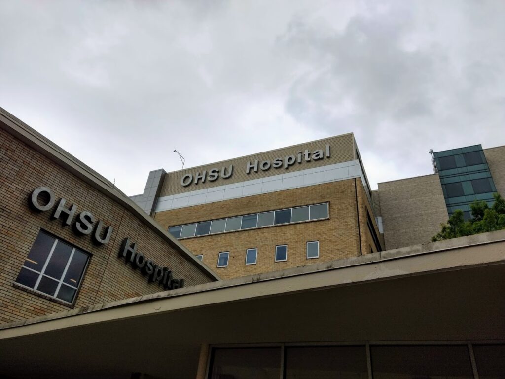OHSU Hospital is located on Marquam Hill in southwest Portland.