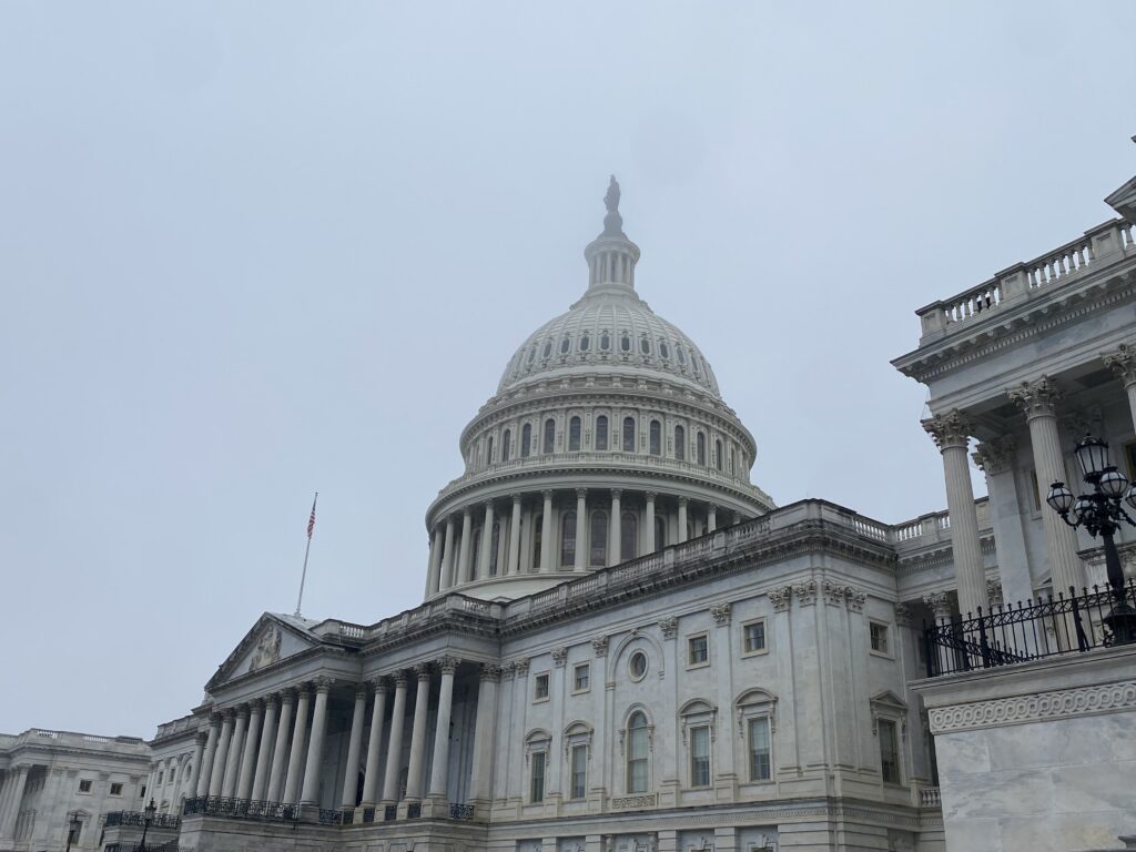 The U.S. Capitol building in Washington, D.C., amid fog on Tuesday, Dec. 10, 2024. (Photo by Jennifer Shutt/States Newsroom)