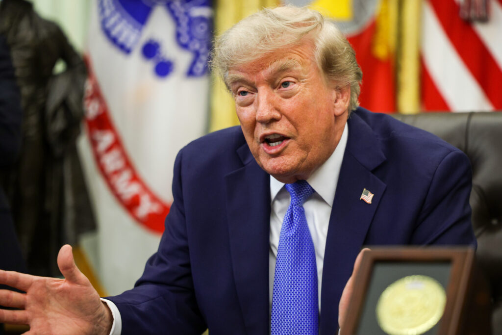 President Donald Trump speaks during an event in the Oval Office on August 6, 2026. Trump signed an executive order during the event denying birthright citizenship to children of foreign diplomats after a loss at the U.S. Supreme Court limited an earlier order. (Photo by Alex Wong/Getty Images)