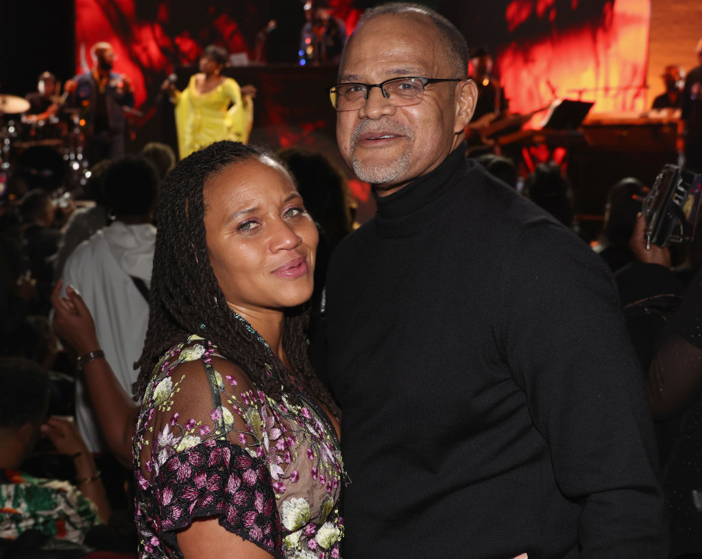 Sheena Wright and David Banks at an event